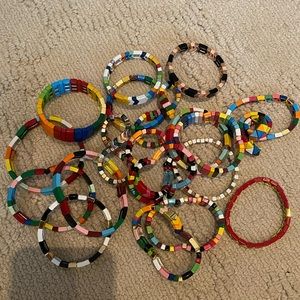 Lot of 20 stretch tile bracelets